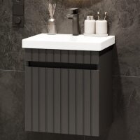 Waschtisch 50cm mit Schublade Anthrazit matt