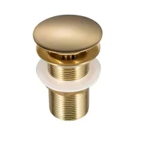 Ablaufgarnitur ohne &Uuml;berlauf -  gold brush (Messing)