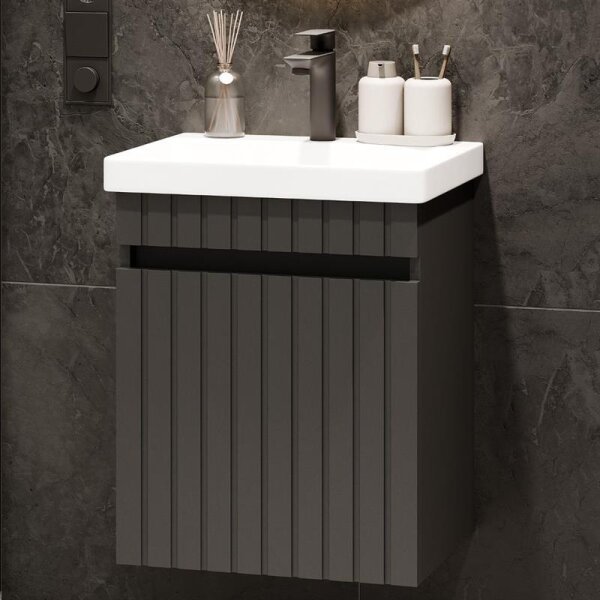 Cosmia bathroom furniture set with door, various colours