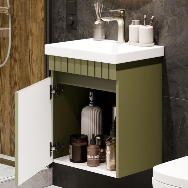 Cosmia bathroom furniture set with door, various colours