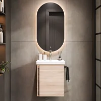 Bathroom furniture set with mirror 50cm (Sonoma oak)