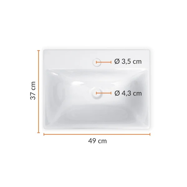 Lavabo COSMIA da 50 cm con ante, antracite opaco