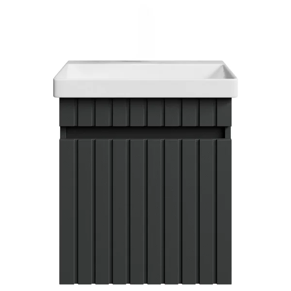Lavabo COSMIA da 50 cm con ante, antracite opaco