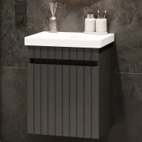 COSMIA 50 cm Vanity with Door, Matte Anthracite