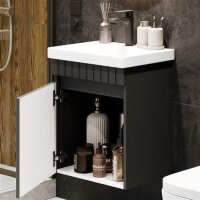 Waschtisch 50cm mit Tür Anthrazit matt