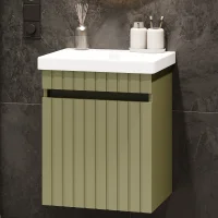 COSMIA 50 cm Vanity with Door, Matte Mint Green
