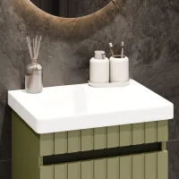 Meuble-lavabo COSMIA 50 cm avec porte, vert menthe mat