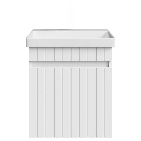 Meuble-lavabo COSMIA 50 cm avec porte, blanc mat