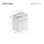Meuble-lavabo COSMIA 50 cm avec porte, blanc mat