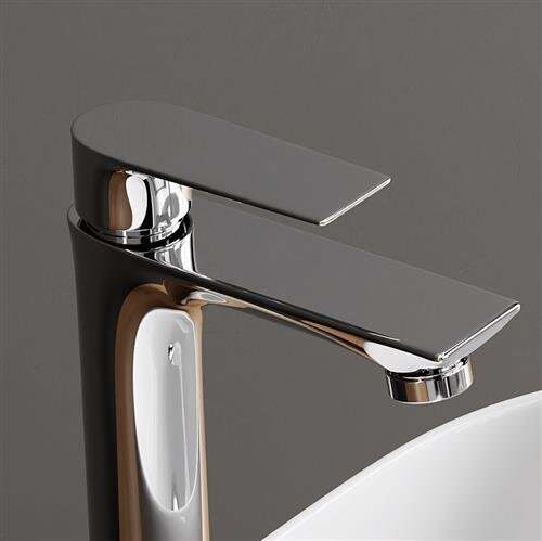 Single lever mixer faucet for sink - chrome, 17 cm height