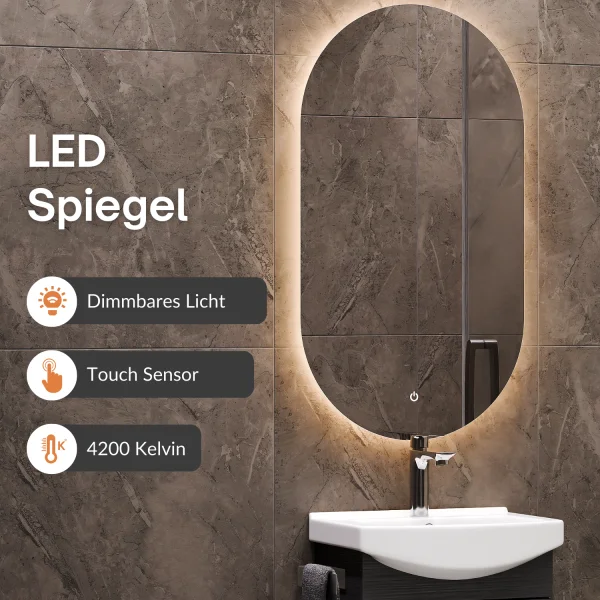 Bathroom furniture set with mirror 45cm (anthracite)