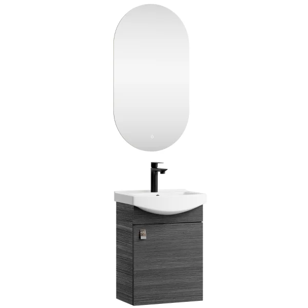Bathroom furniture set with mirror 45cm (anthracite)