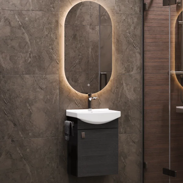 Bathroom furniture set with mirror 45cm (anthracite)