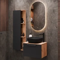 Meuble sous-vasque Astra 60 cm chêne doré /...