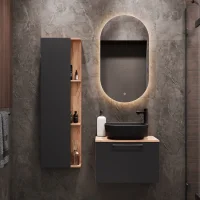 Meuble sous-vasque Astra 60 cm chêne doré /...