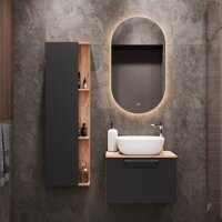 Waschtischunterschrank Astra 60 cm gold eiche / anthrazit...