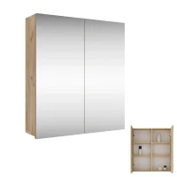 Armadietto a specchio Merkur senza luce - rovere dorato,...