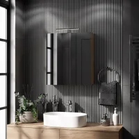 Armadietto a specchio Merkur, rovere dorato, 60 cm, con...