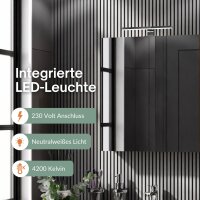 Spiegelschrank Merkur, gold eiche, 60 cm, mit LED-Leuchte...