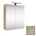 Armoire de toilette Merkur, chêne doré, 60 cm, avec éclairage LED noir