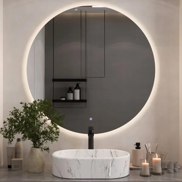 Spiegel NOVA rund 60 - 100 cm mit LED Beleuchtung