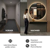 NOVA Round Mirror, approx. 100 cm, with LED lighting