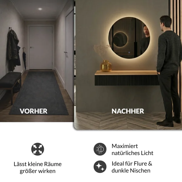 Spiegel NOVA rund 60 cm mit LED Beleuchtung