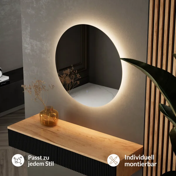 Spiegel NOVA rund 60 cm mit LED Beleuchtung