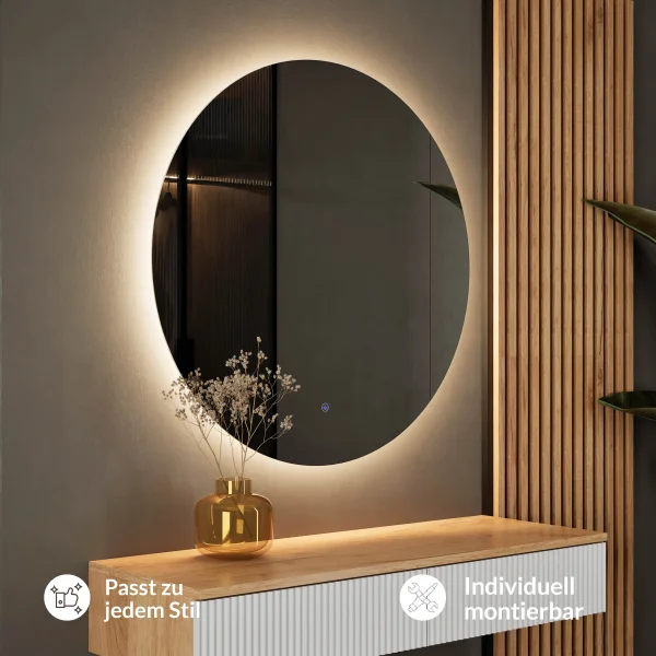 Mirror NOVA round 80 cm with LED