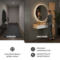 Mirror NOVA round 80 cm with LED