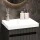 COSMIA Waschtisch 50cm mit Schublade anthrazit matt mit LED Spiegel