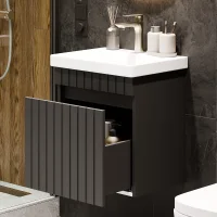 Lavabo COSMIA de 50 cm con cajón, color antracita...