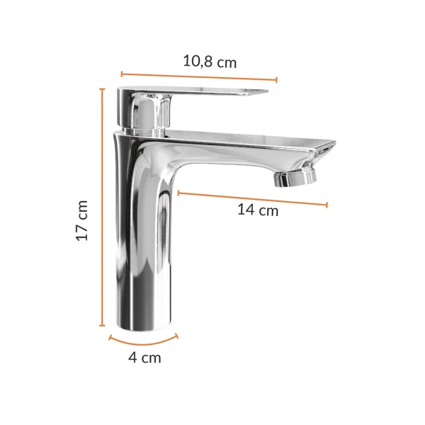 COSMIA Waschtisch 50cm mit Schublade anthrazit matt mit Armatur chrom