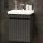 COSMIA Waschtisch 50cm mit Schublade anthrazit matt mit Armatur chrom