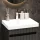 COSMIA Waschtisch 50cm mit Schublade anthrazit matt mit Armatur chrom