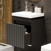 COSMIA 50 cm Vanity with Drawer in Matte Anthracite with...