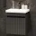 COSMIA 50 cm Vanity with Drawer in Matte Anthracite with LED Mirror + Faucet in Matte Black