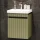 COSMIA 50 cm Vanity with Drawer in Matte Mint Green with Gold Brushed Faucet