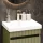 COSMIA 50 cm Vanity with Drawer in Matte Mint Green with Gold Brushed Faucet