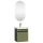 COSMIA Waschtisch 50cm mit Schublade mintgrün matt mit LED Spiegel + Armatur gold brush