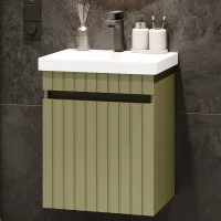 COSMIA 50 cm Vanity with Drawer in Matte Mint Green with...