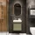 COSMIA 50 cm Vanity with Drawer in Matte Mint Green with LED Mirror + Matte Black Faucet