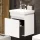 COSMIA 50 cm Vanity with Drawer, Matte White, with Chrome Faucet