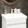 COSMIA 50 cm Vanity with Drawer, Matte White, with Chrome Faucet