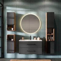 Badm&ouml;bel Set Lux Waschtischunterschrank mit...