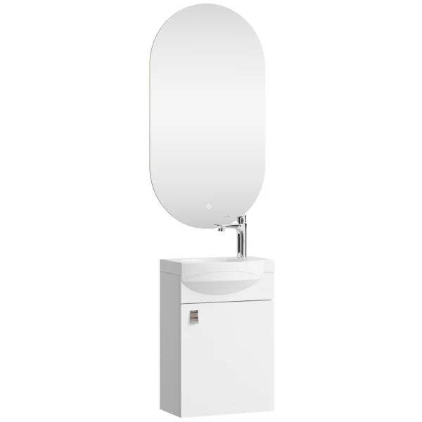 Badmöbel-Set mit Spiegel 40cm weiß
