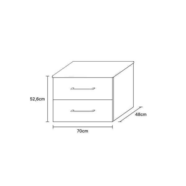 Bathroom furniture set LUX 4-piece 70 cm gold oak anthracite washbasin vanity unit with white inset washbasin and 2x midi cabinet