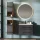 Bathroom furniture set LUX 4-piece 70 cm gold oak anthracite washbasin vanity unit with white inset washbasin and 2x midi cabinet
