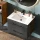 Bathroom furniture set LUX 4-piece 70 cm gold oak anthracite washbasin vanity unit with white inset washbasin and 2x midi cabinet