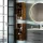 Bathroom furniture set LUX 4-piece 70 cm gold oak anthracite washbasin vanity unit with white inset washbasin and 2x midi cabinet